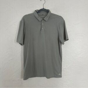 Vuori Men’s Polo. Green/Gray